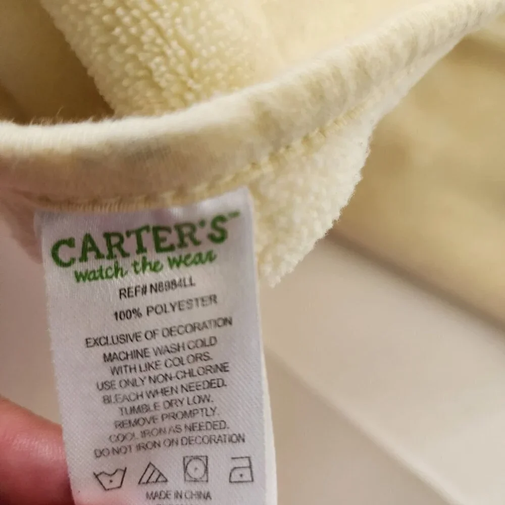Carter's Match the Wear yellow duck duckling baby blanket / towel